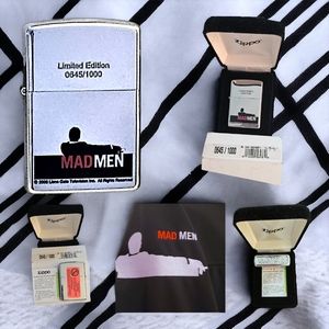 Rare Mad Men Limited-edition Numbered Zippo Lighter NIB